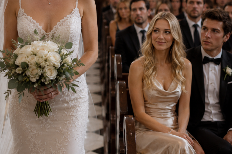 She Walked Into Her Wedding — Then Saw Her Husband’s Secret Lover Sitting in the Front Row