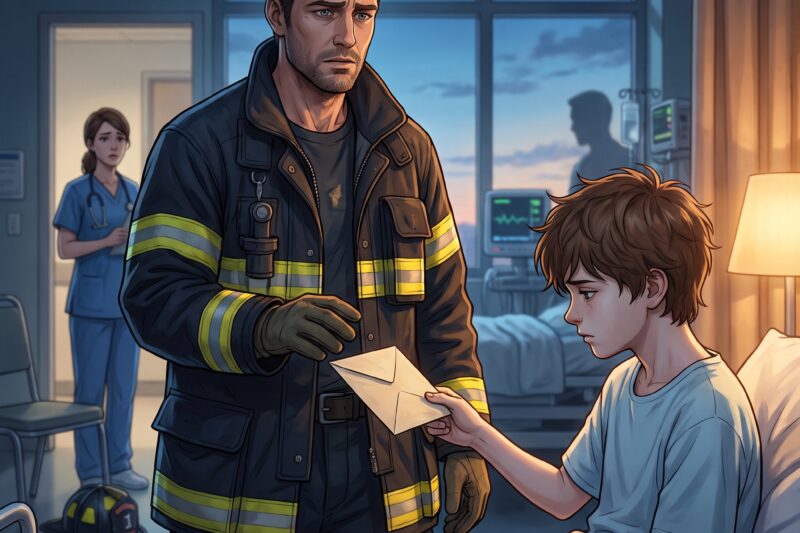 My Phone Buzzed at 2:17 AM—“Your 12-Year-Old Son Refuses to Speak to Anyone but You.” I’m Daniel Brooks, 41, a Firefighter in Seattle, and What He Finally Slid Across the Hospital Bed Made Me Question Everything I Thought I Knew About My Family