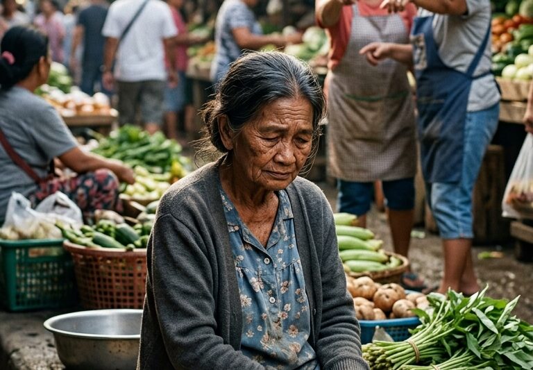Araw-araw Siyang Pinagtatawanan sa Palengke… Hanggang May Isang Bata na Lumapit sa Kanya.