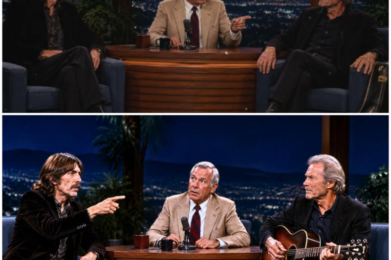 George Harrison Challenged Clint Eastwood to Play Guitar on Live Tv — 7 Seconds Later Everyone Froze – Hw