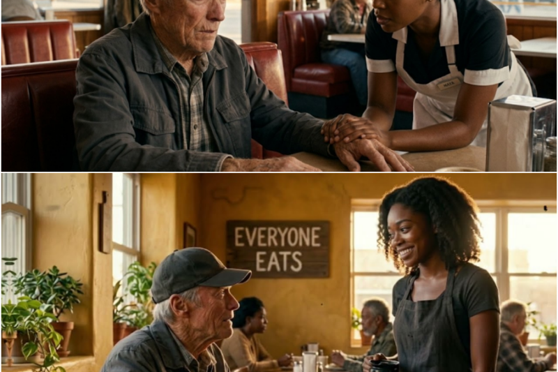 Black Waitress is fired for helping Clint Eastwood next day she gets the shock of her life – H